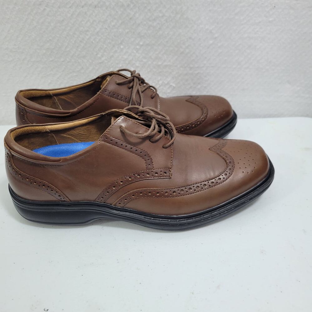 Dr Comfort Men's Brown Wing Tip Oxford Dress Shoes Size 9XW 21325-2736 - Picture 4 of 8